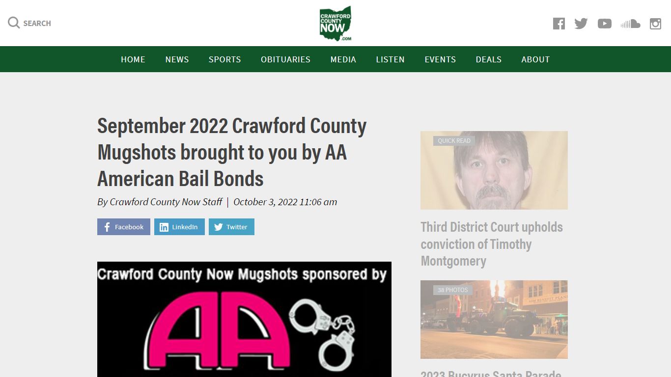 September 2022 Crawford County Mugshots brought to you by AA American ...